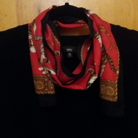 Vintage silk kitten print scarf - Picture 2 of 6